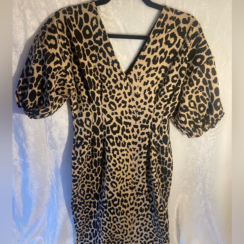 ASOS Midi Leopard Print Dress - Picture 2 of 5